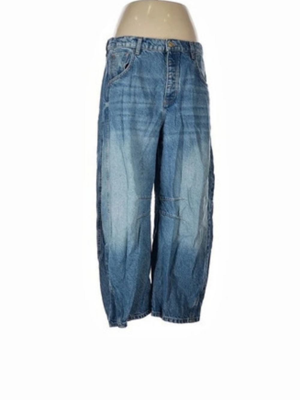 We The Free Good Luck Mid-Rise Barrel Jeans Size 31